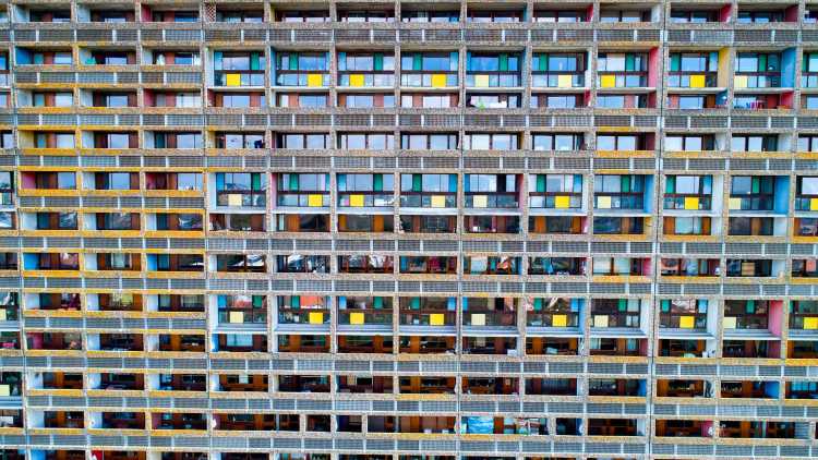 Façade de La Maison Radieuse, à Marseille