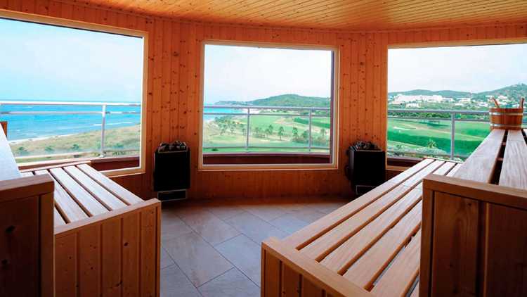 Sauna con vistas preciosas